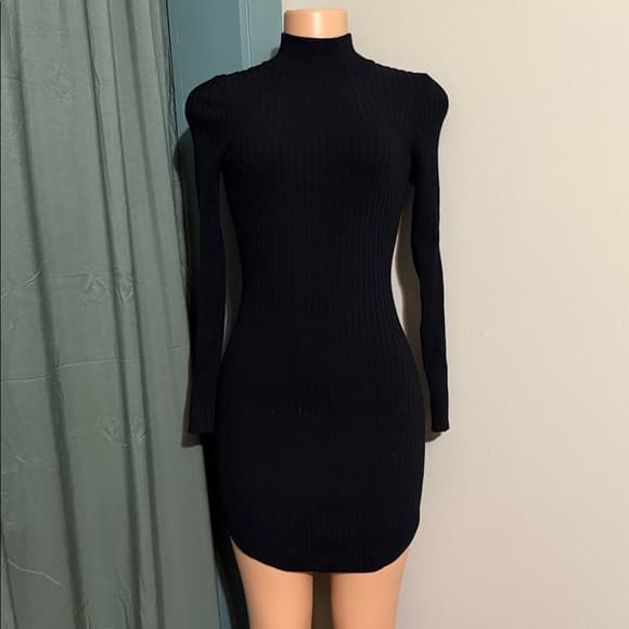 Hera Collection Black Long Sleeve Dress - Thumbnail 4
