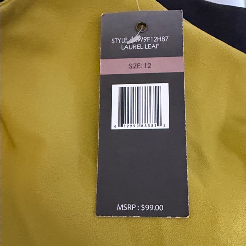 Sharagano Sleeveless Lime Mini Dress - Thumbnail 6