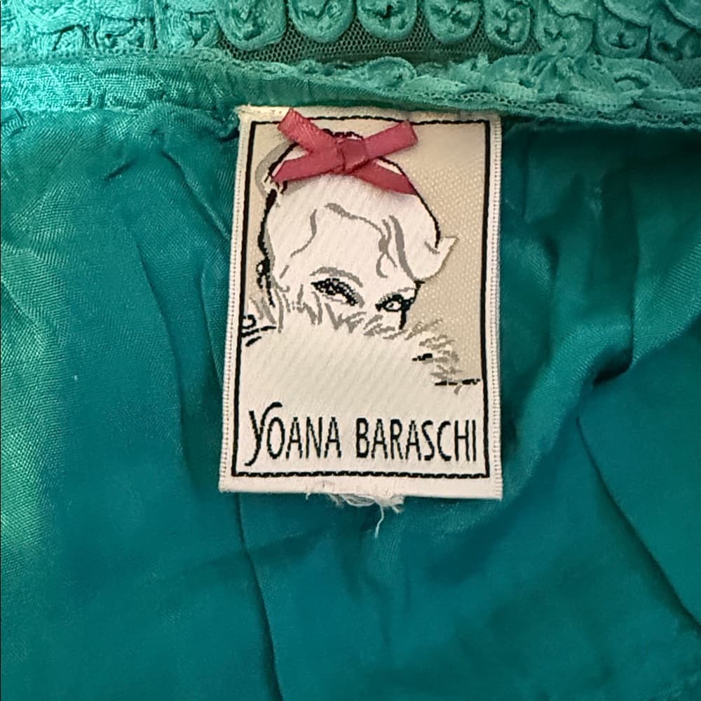 Yoana Baraschi Turquoise Lace Dress - Thumbnail 3