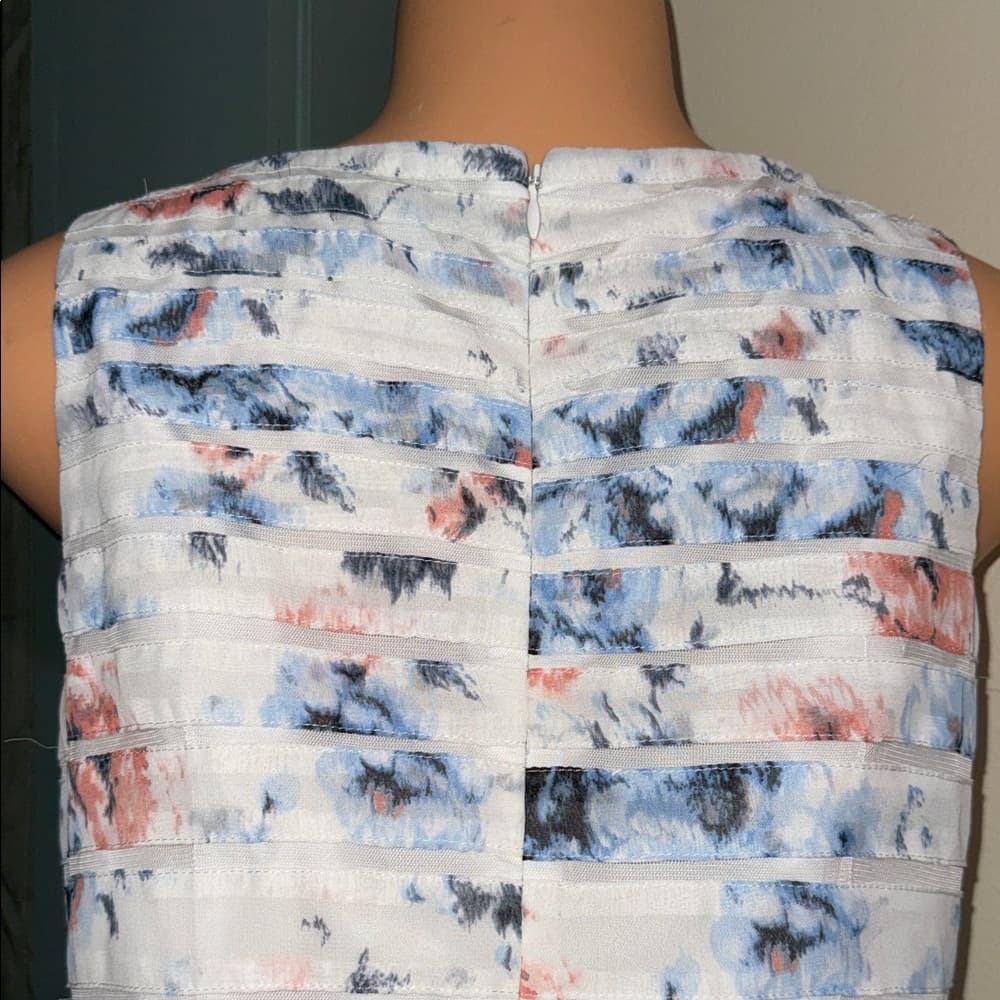 Ann Taylor Floral Mini Dress - Blue and Pink - Thumbnail 3