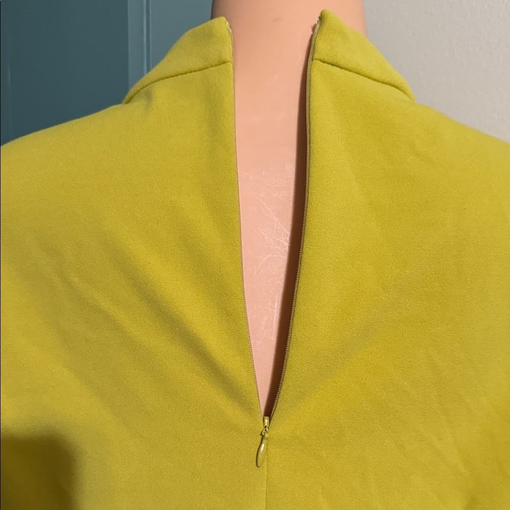 Sharagano Sleeveless Lime Mini Dress - Thumbnail 2