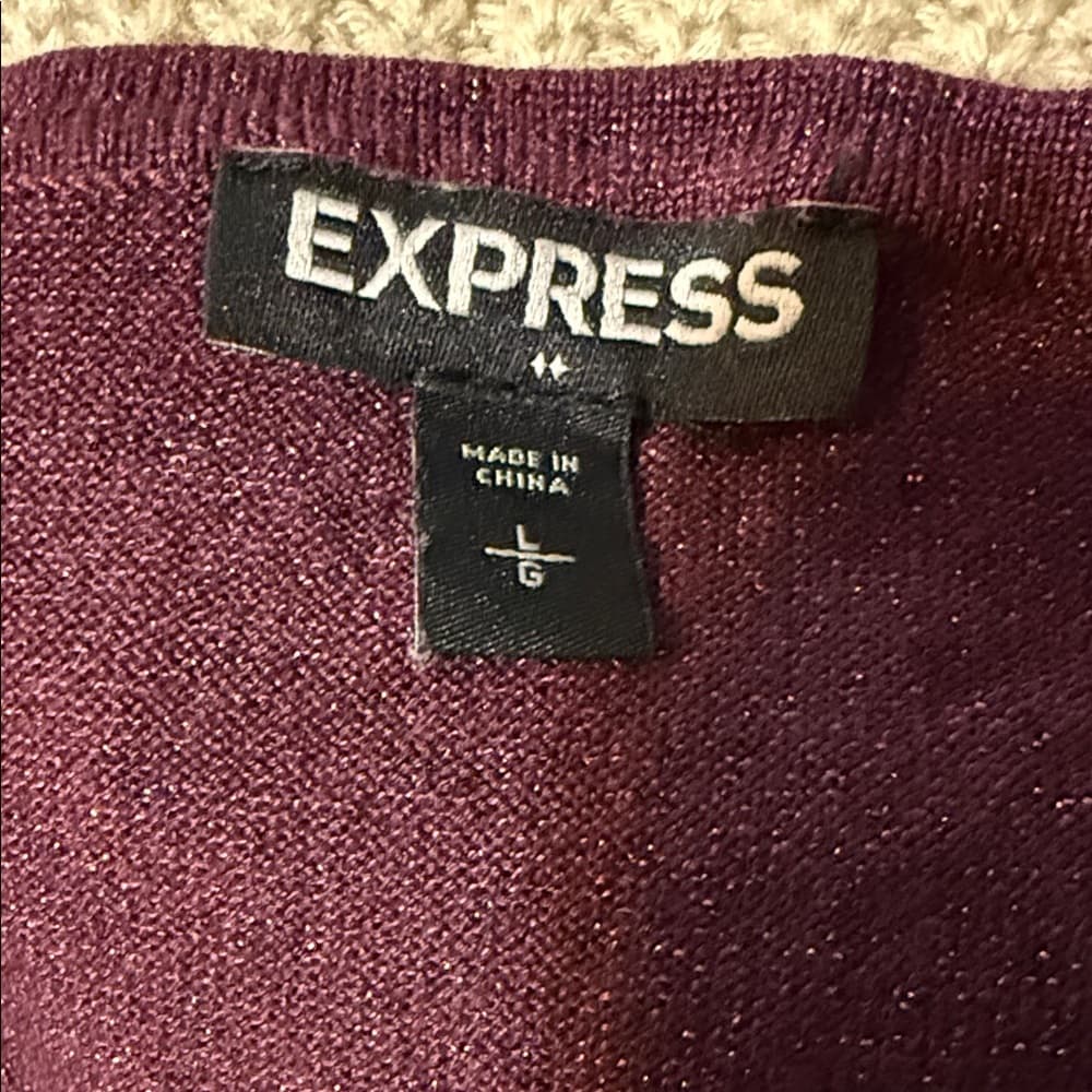 Elegant Purple Long Sleeve Dress - Thumbnail 3