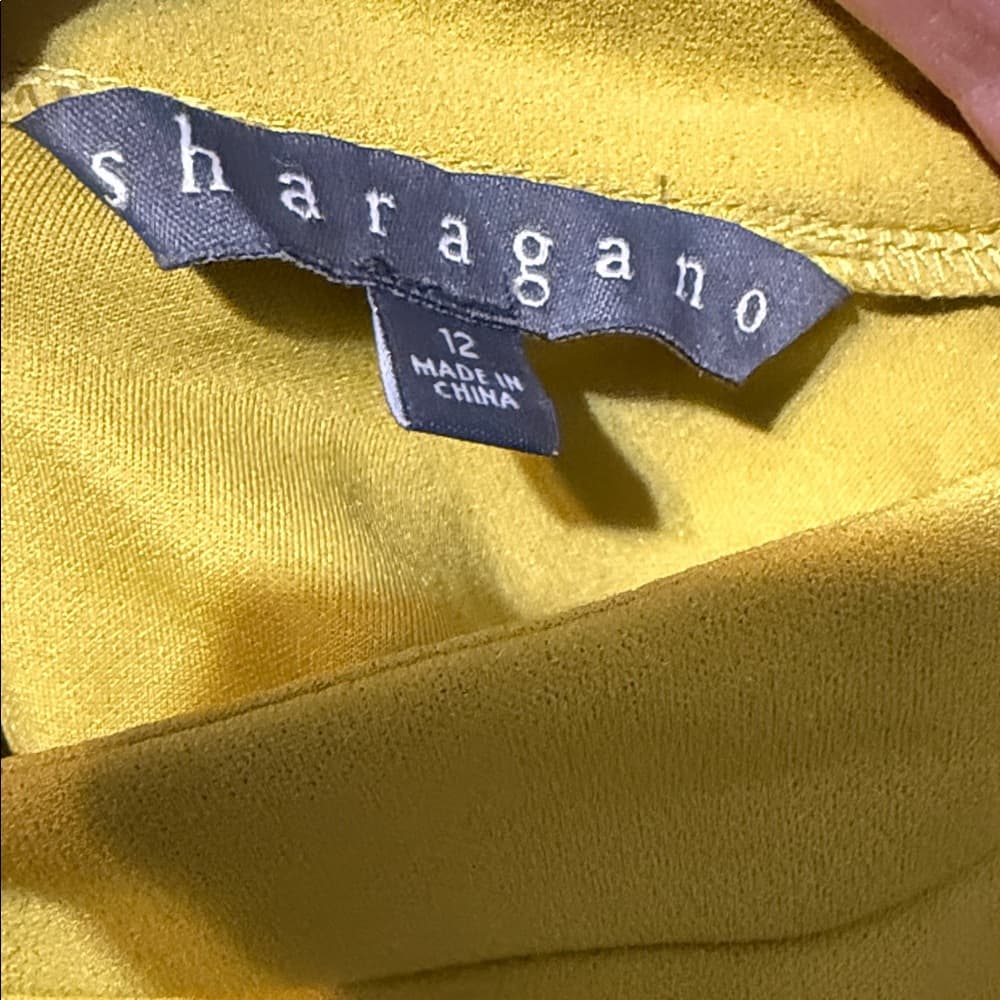 Sharagano Sleeveless Lime Mini Dress - Thumbnail 4