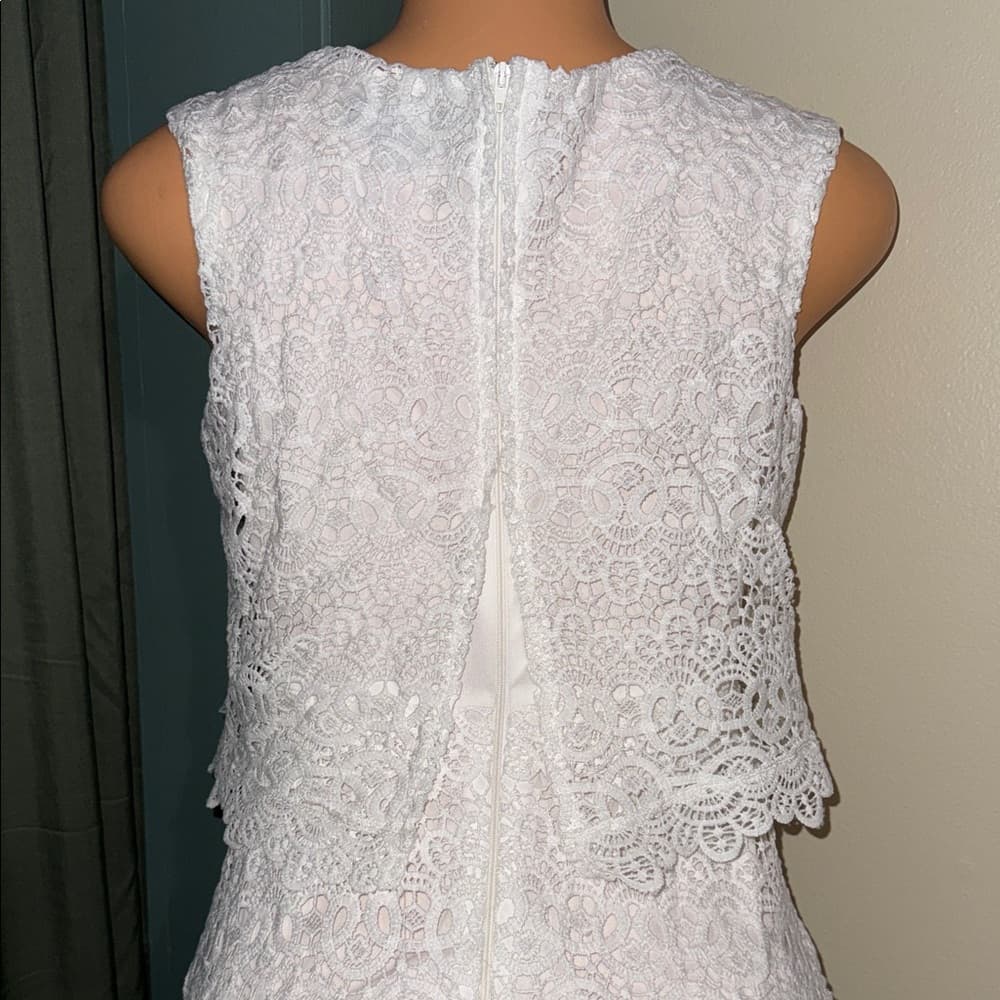 My Michelle White Lace Mini Dress - Thumbnail 4