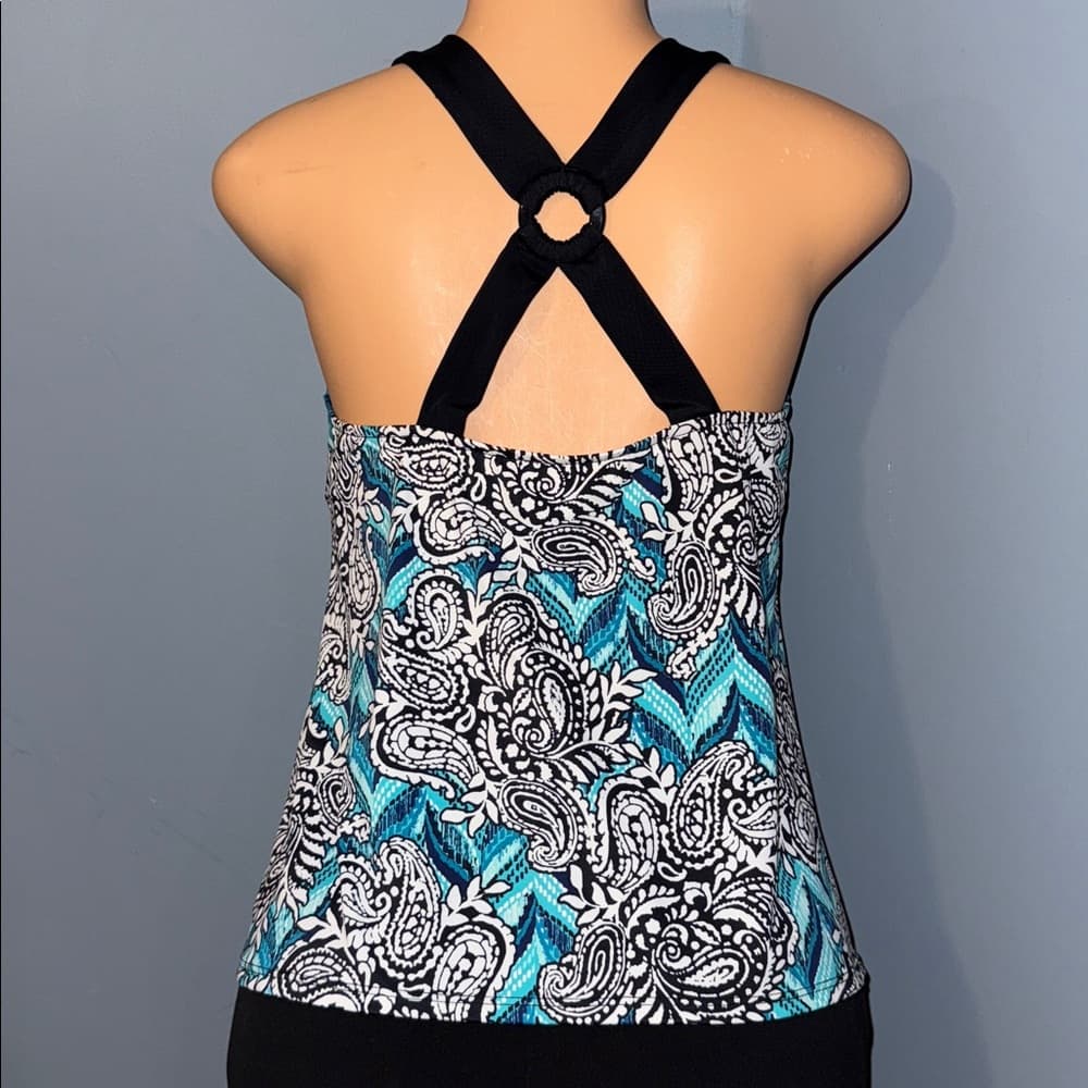 Patterned Swimwear Tank Top - Size 12 - Thumbnail 2