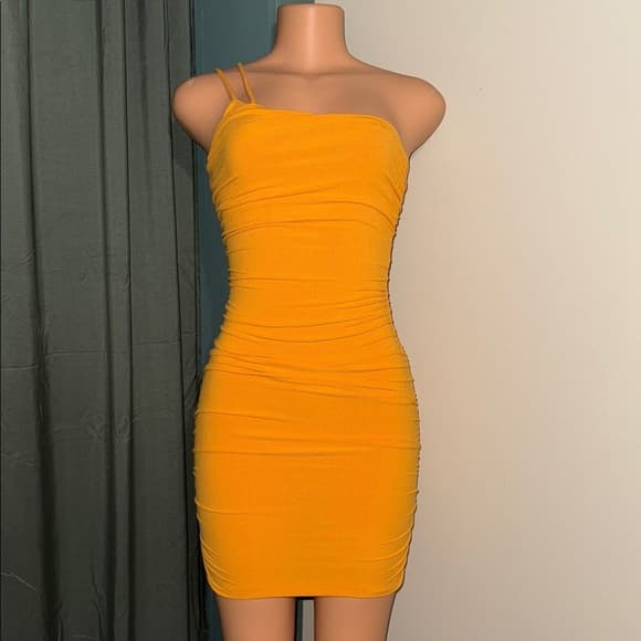 Princess Polly Yellow Mini Dress - Size 2 - Thumbnail 5