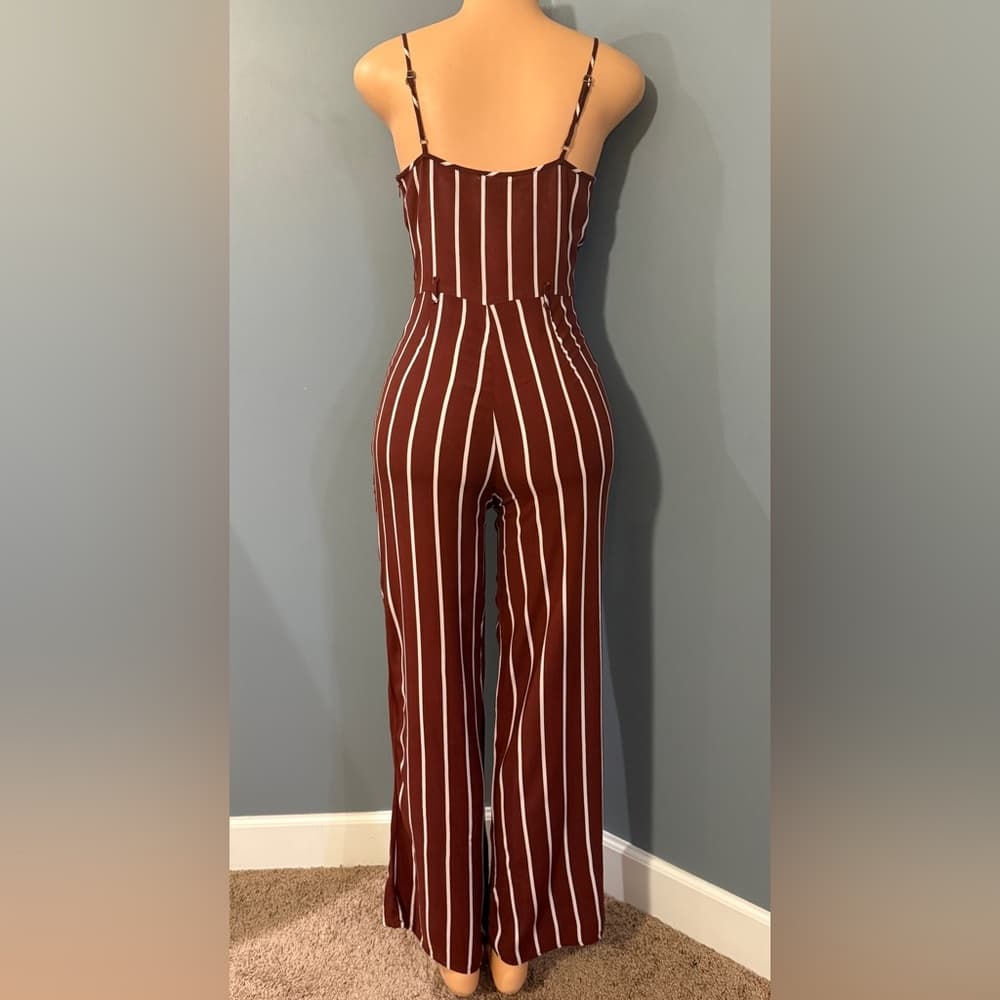 Forever 21 Striped Jumpsuit - Size Small - Thumbnail 5