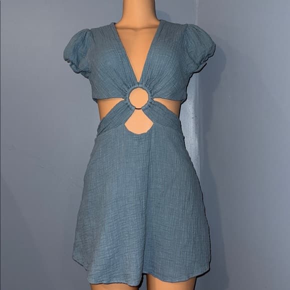 Blue Blush Cut-Out Mini Dress - Size medium - Thumbnail 7