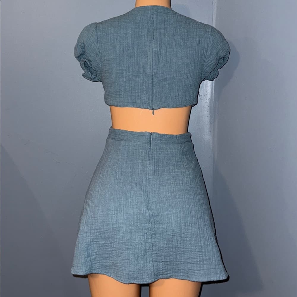 Blue Blush Cut-Out Mini Dress - Size medium - Thumbnail 3