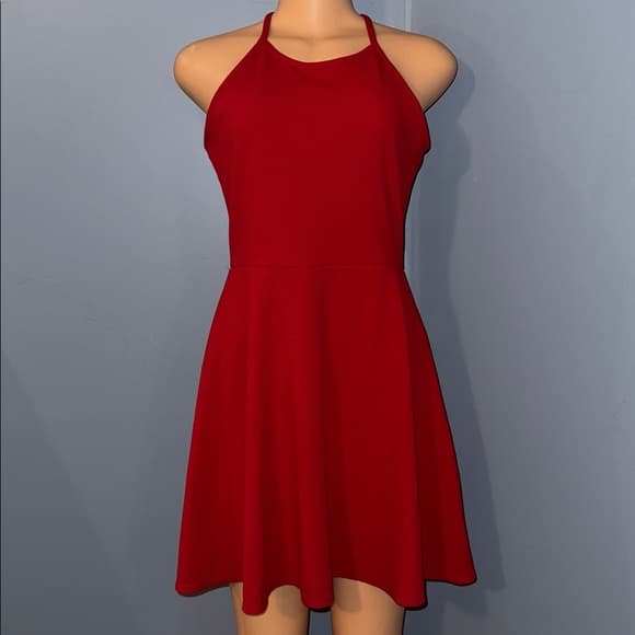 Red Olivia Rae Dress -Size large - Thumbnail 6