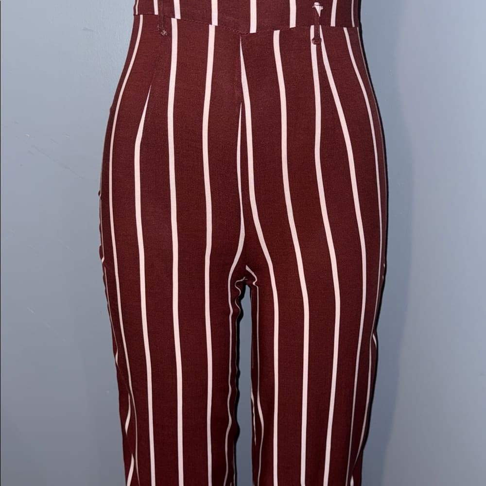 Forever 21 Striped Jumpsuit - Size Small - Thumbnail 2