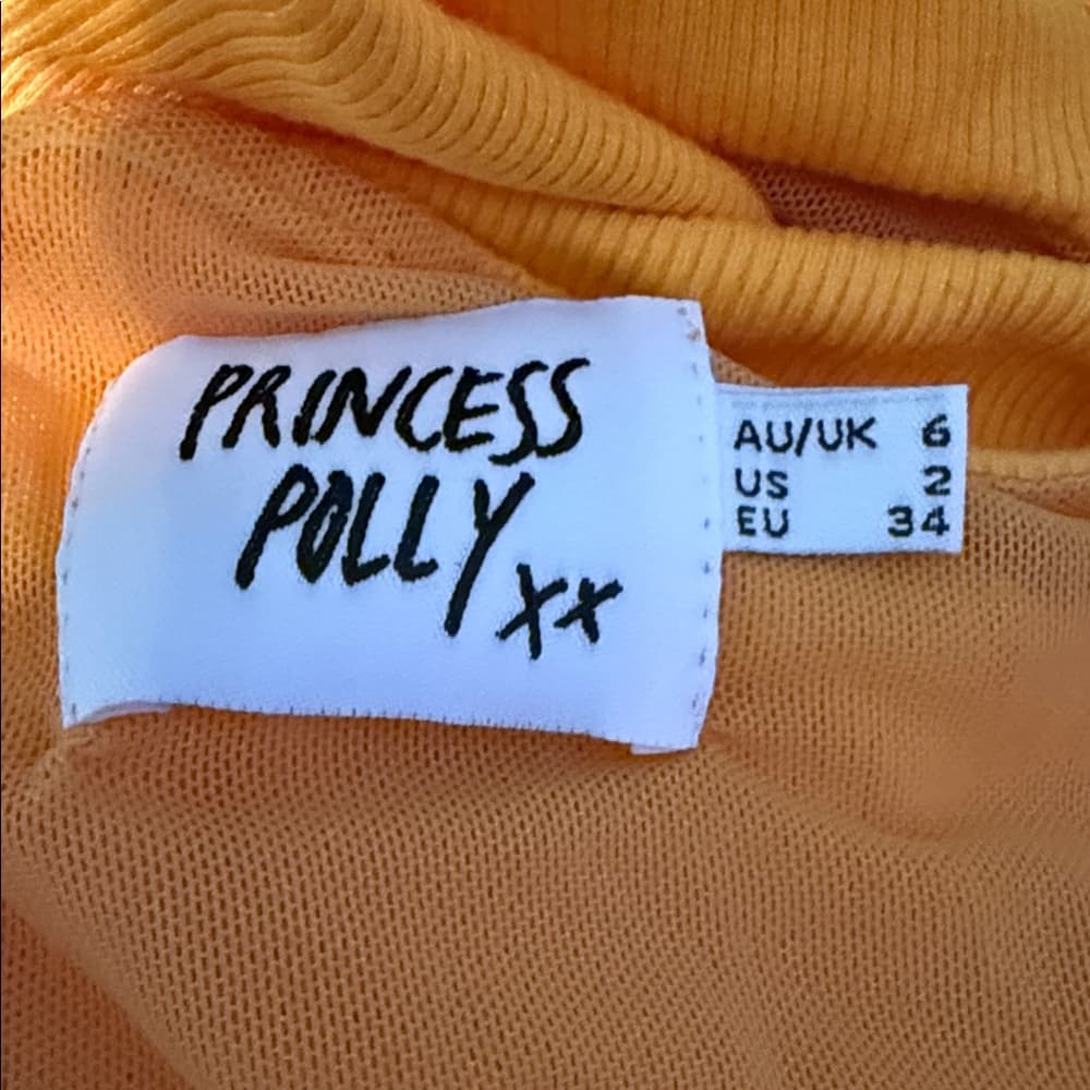 Princess Polly Yellow Mini Dress - Size 2 - Thumbnail 3
