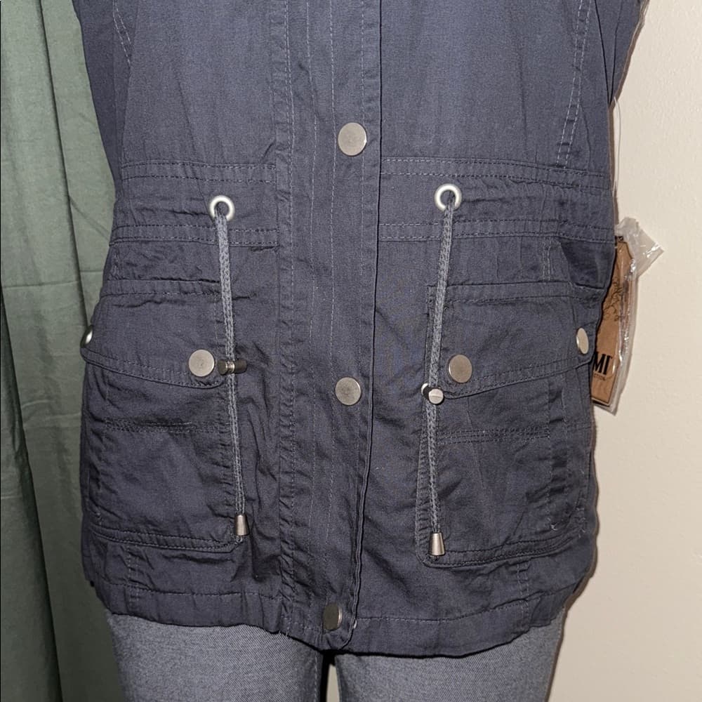 YMI Dark Gray Sleeveless Vest - Thumbnail 2