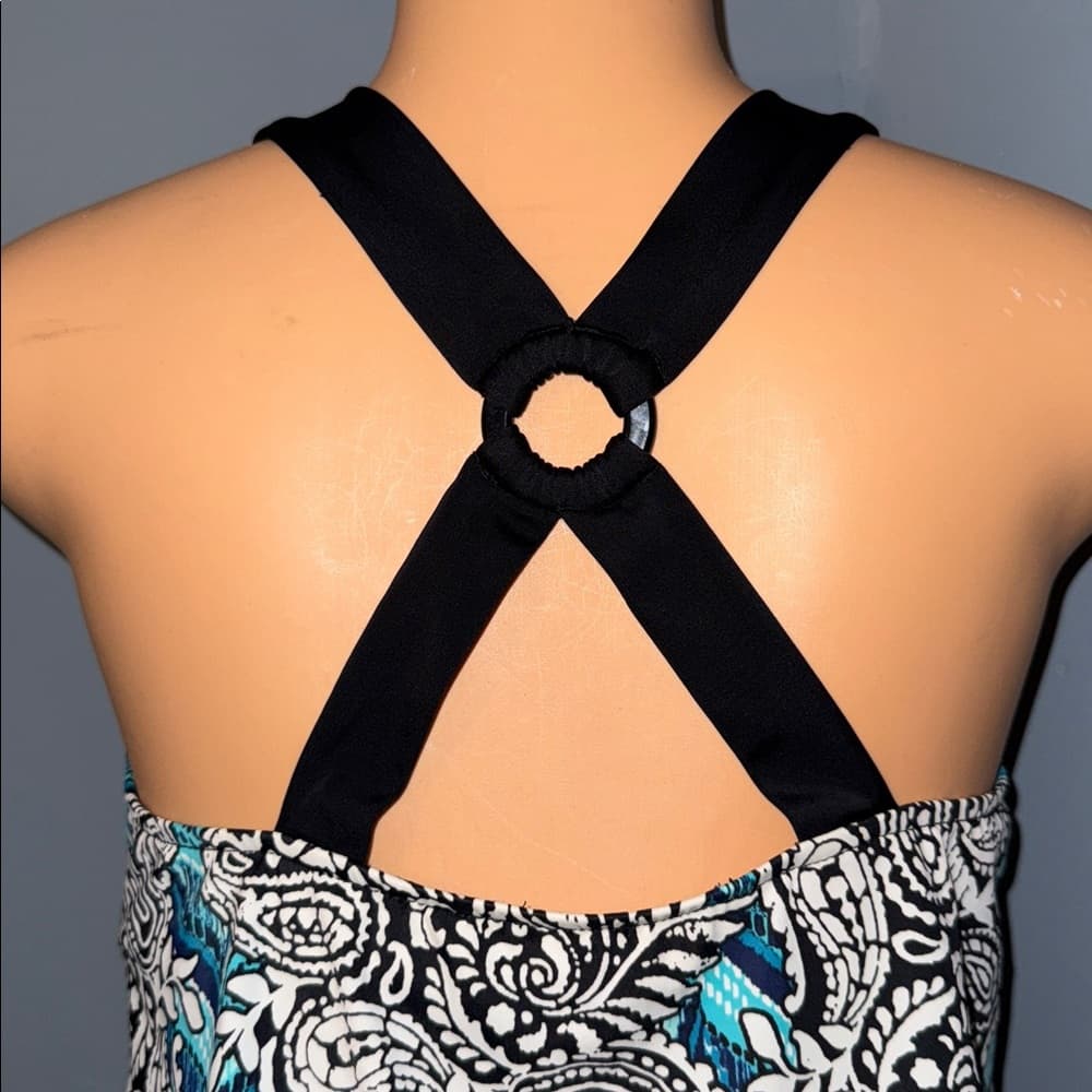 Patterned Swimwear Tank Top - Size 12 - Thumbnail 3