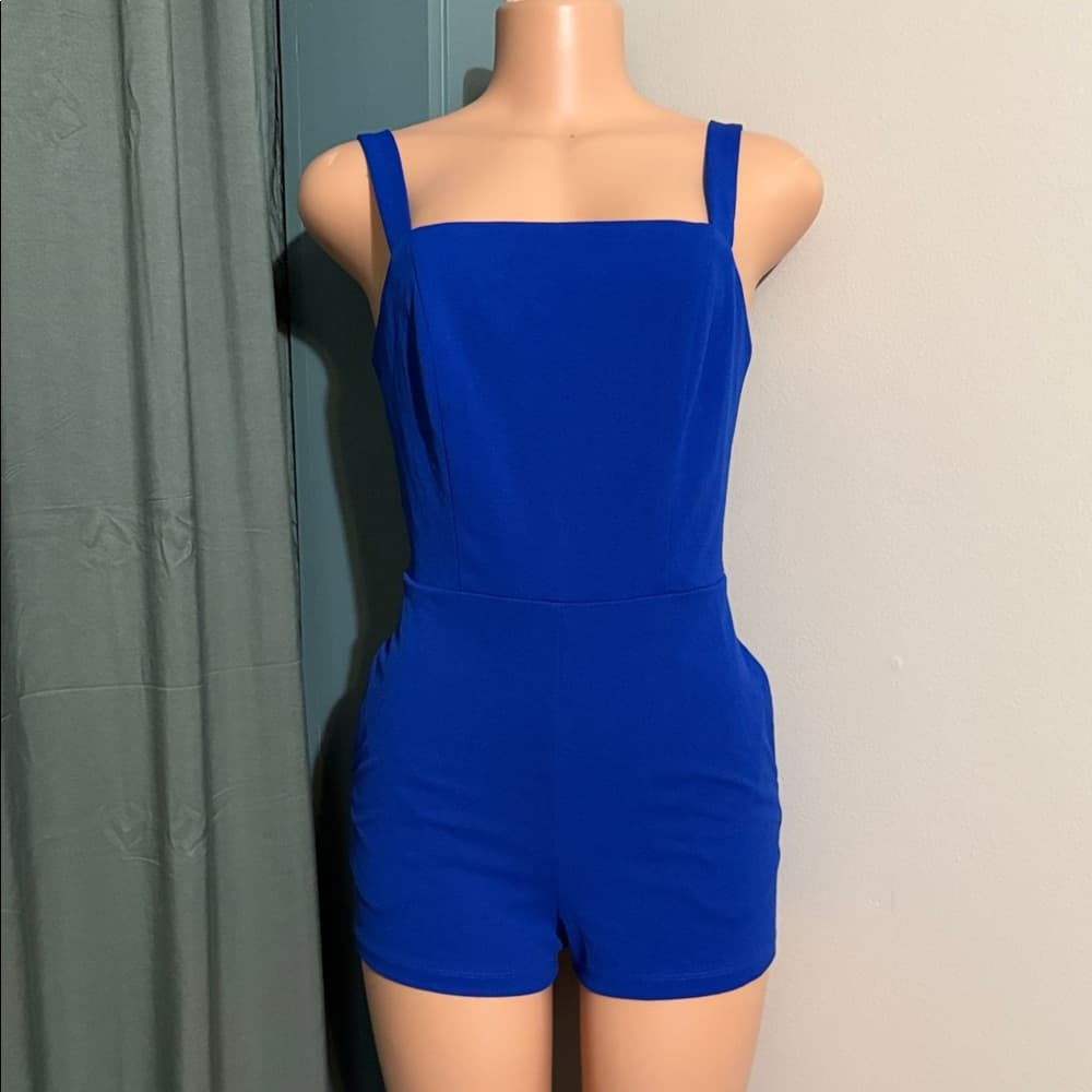 Crystal Sky Royal Blue Romper - Size Small - Thumbnail 4