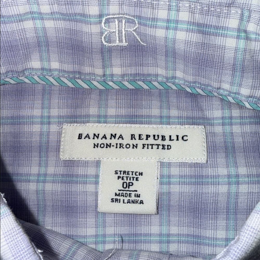 Banana Republic Petite Plaid Button-Down Shirt - Size 0P - Thumbnail 3