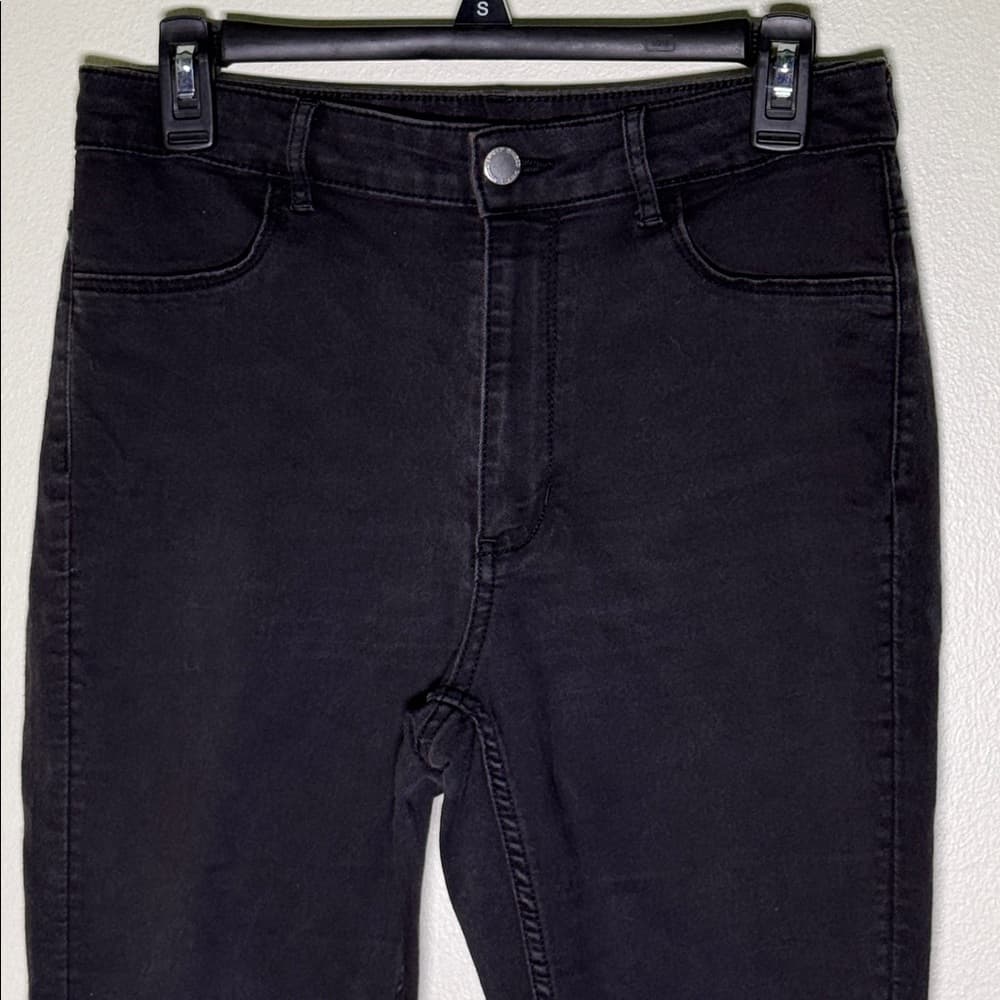 Black denim stretchy jeans* - Thumbnail 2