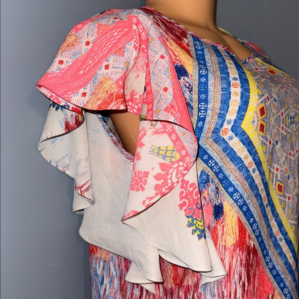 GB Colorful Patterned Blouse - Size XS - Thumbnail 2