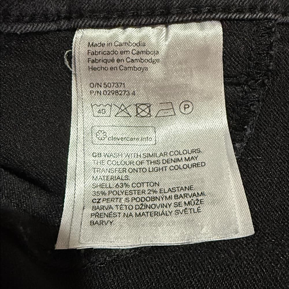 Black denim stretchy jeans* - Thumbnail 6