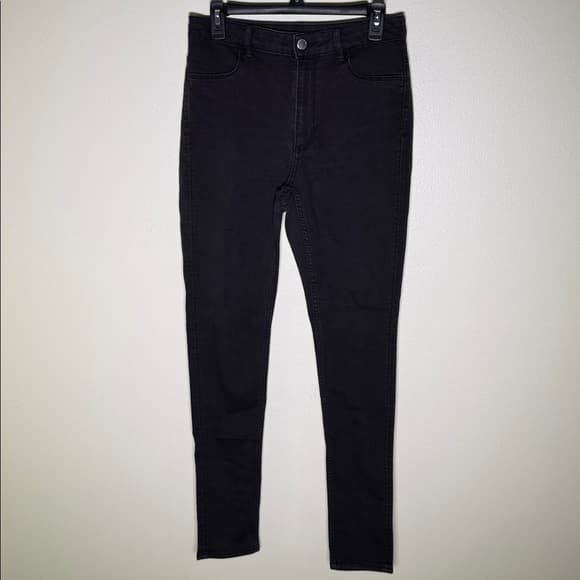 Black denim stretchy jeans* - Thumbnail 8
