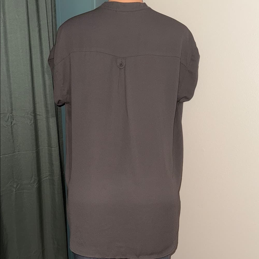 Women's Olive Green Button-Up Top