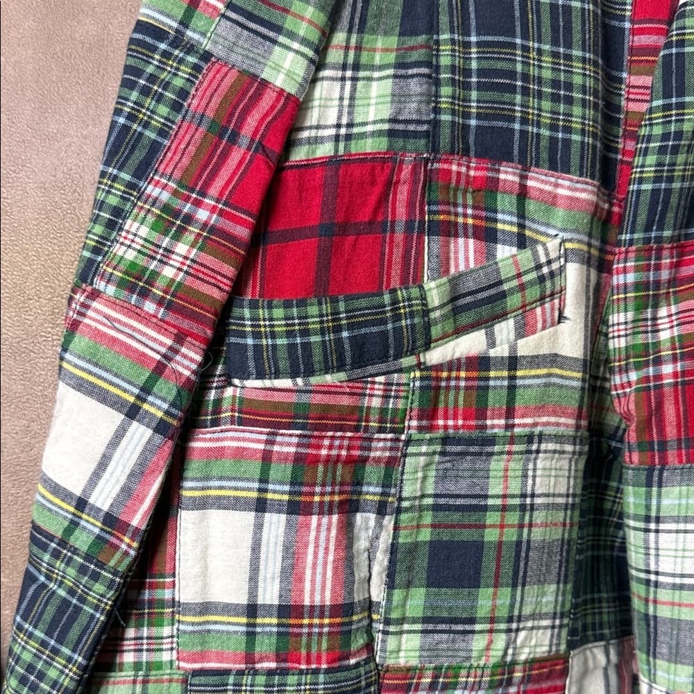NWT - Linea Uomo Patchwork Plaid Blazer - 48L - Thumbnail 3