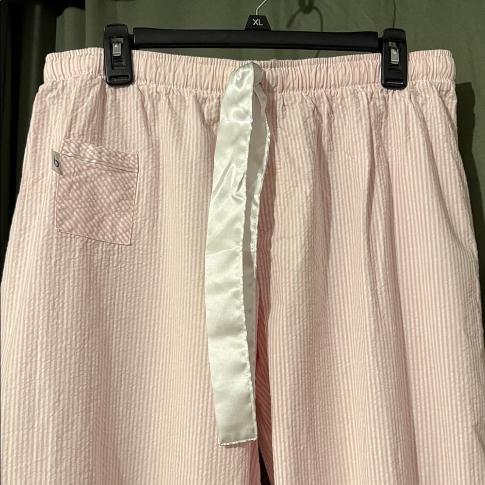 Pink Striped Pajama Pants - Thumbnail 2