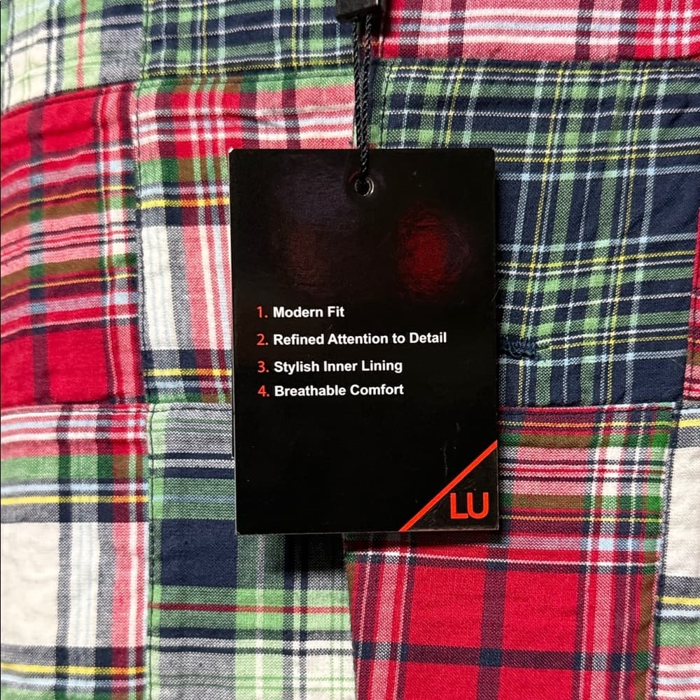 NWT - Linea Uomo Patchwork Plaid Blazer - 48L - Thumbnail 7