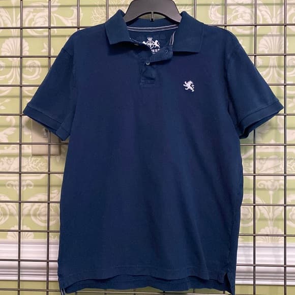 Express navy blue polo shirt - Thumbnail 4