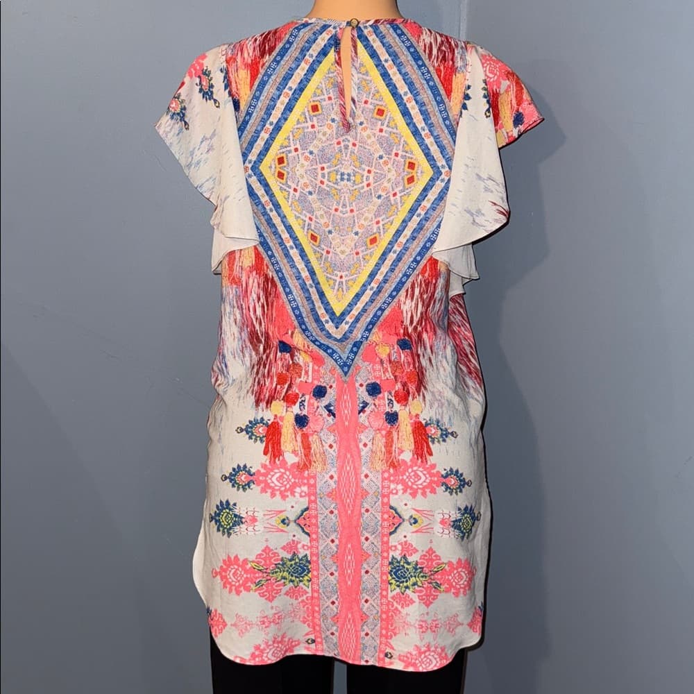 GB Colorful Patterned Blouse - Size XS - Thumbnail 3