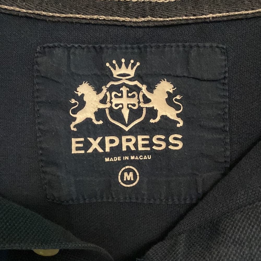 Express navy blue polo shirt - Thumbnail 2