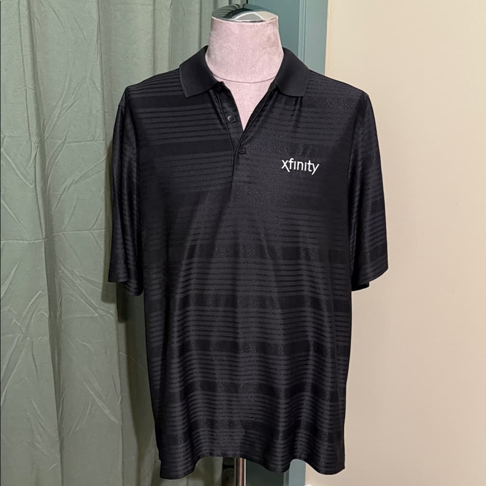 Xfinity Men's Polo Shirt in Classic Black - Thumbnail 2