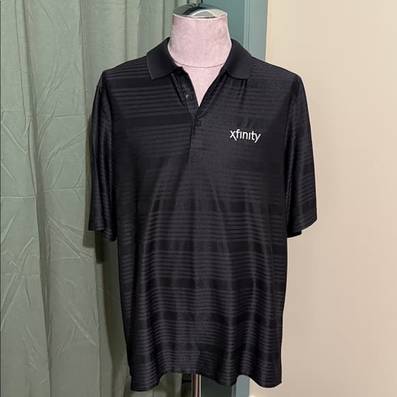 Xfinity Men's Polo Shirt in Classic Black - Thumbnail 3