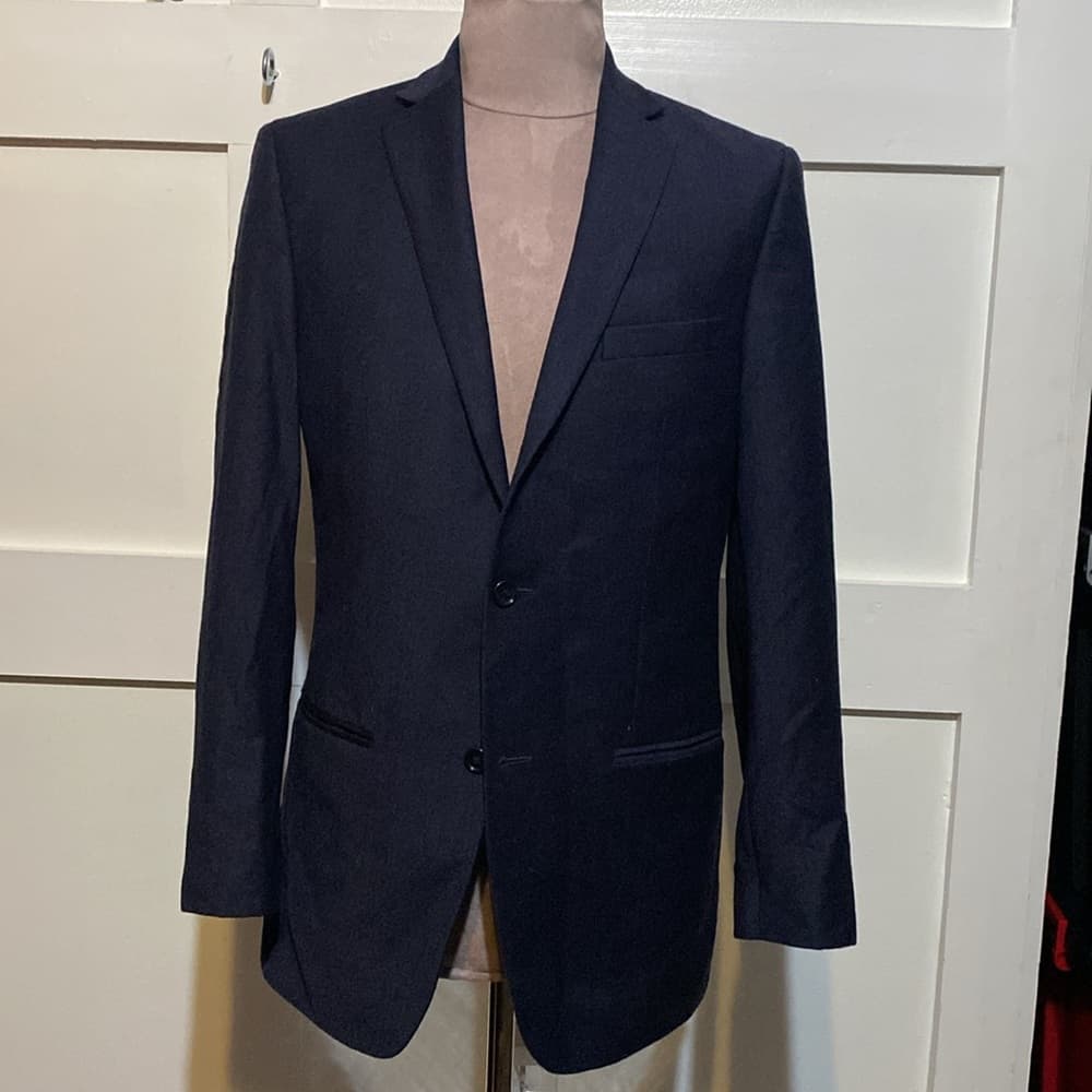 Navy blue suit blazer - Thumbnail 9