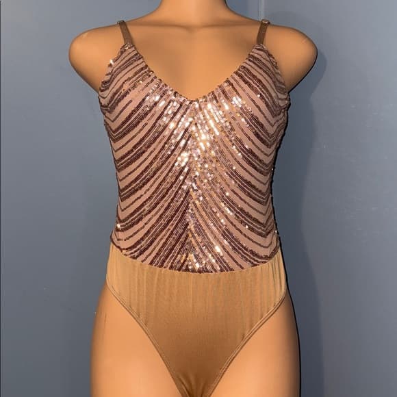 Fashion Nova Sequined One-Piece Bodysuit - Size Medium - Thumbnail 6