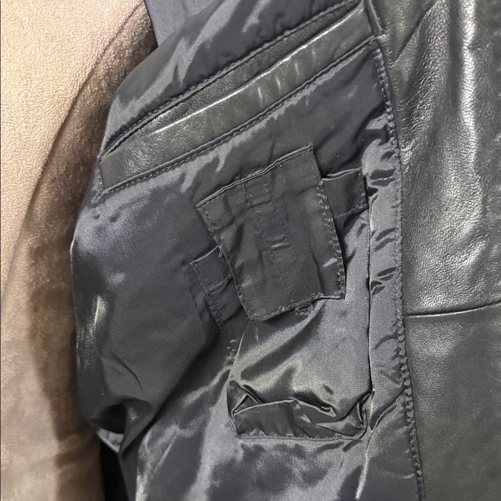 Alfani Buttery Soft Black Leather Jacket - Size Large - Thumbnail 9