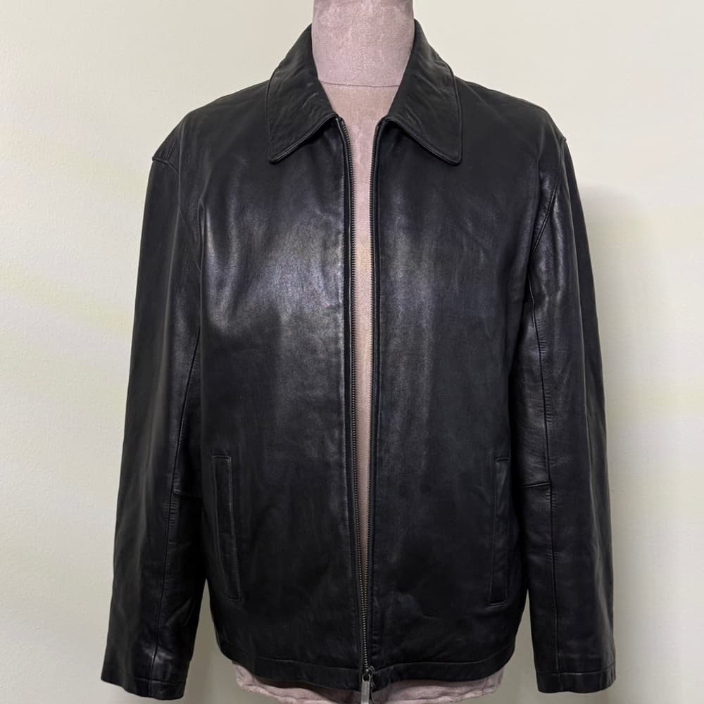 Alfani Buttery Soft Black Leather Jacket - Size Large - Thumbnail 14