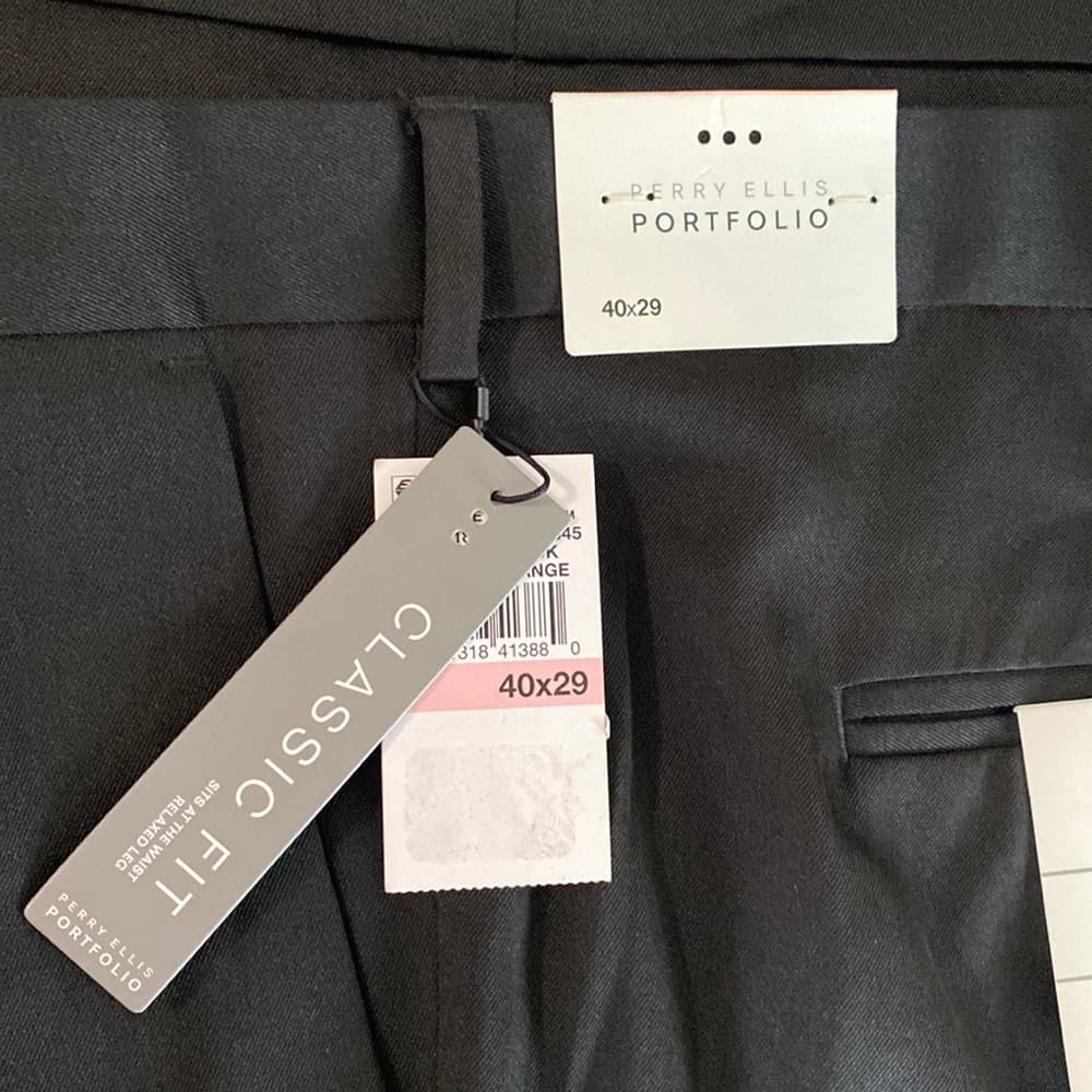 40 x 29 Perry Ellis Portfolio NWT dress slacks - Thumbnail 2