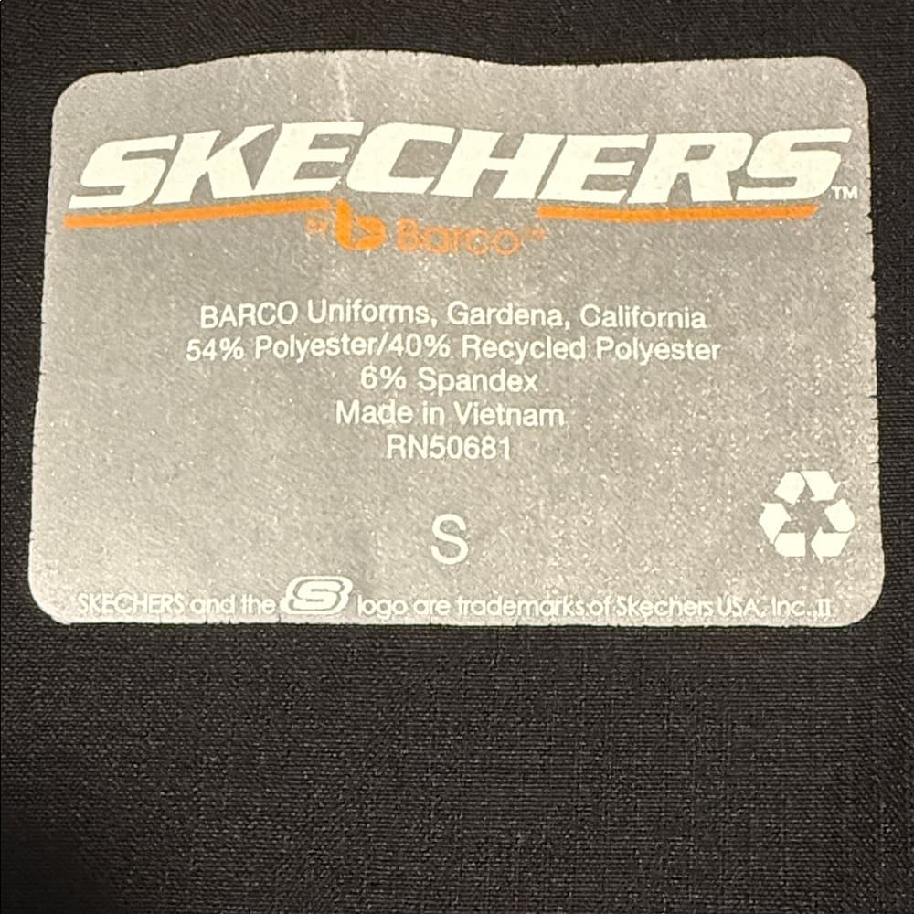 Skechers Black Scrub Top - Size Small - Thumbnail 6