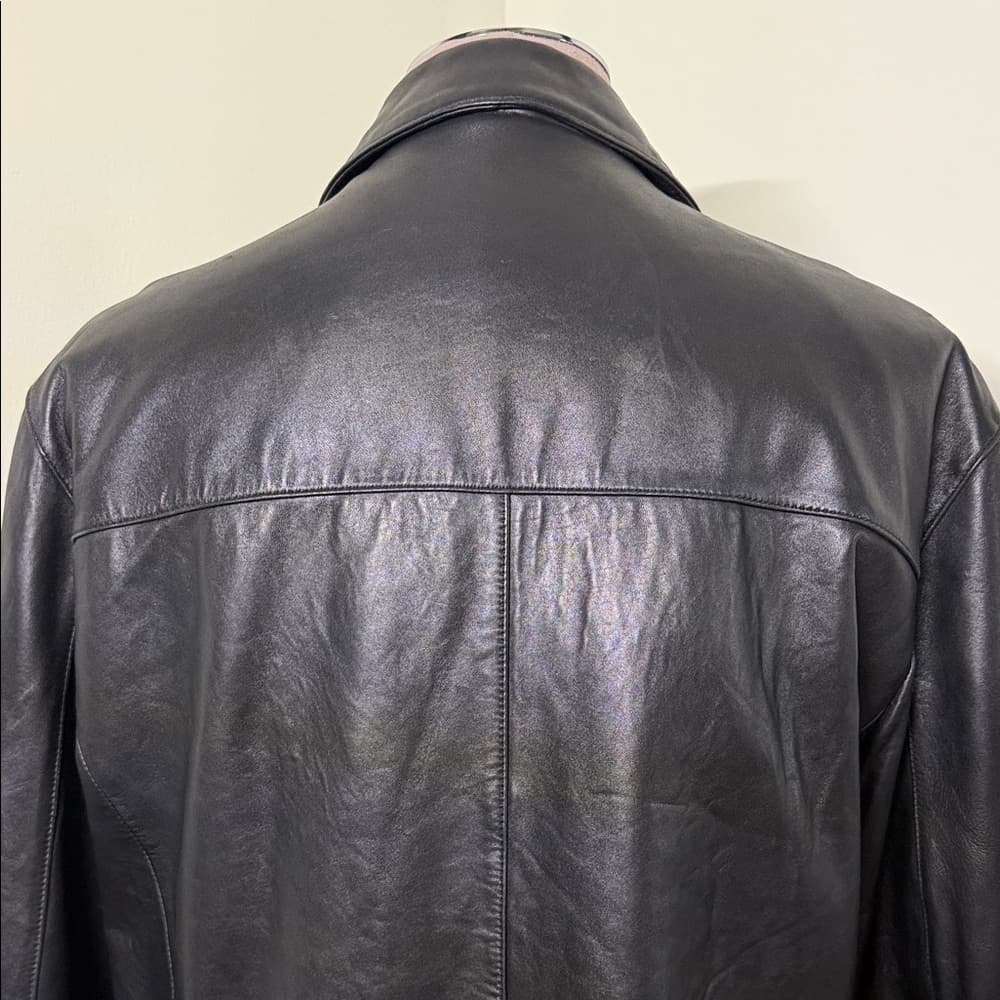 Alfani Buttery Soft Black Leather Jacket - Size Large - Thumbnail 8