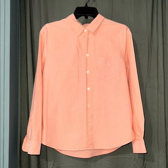 Elegant Coral Button-Down Shirt for Men - Thumbnail 3