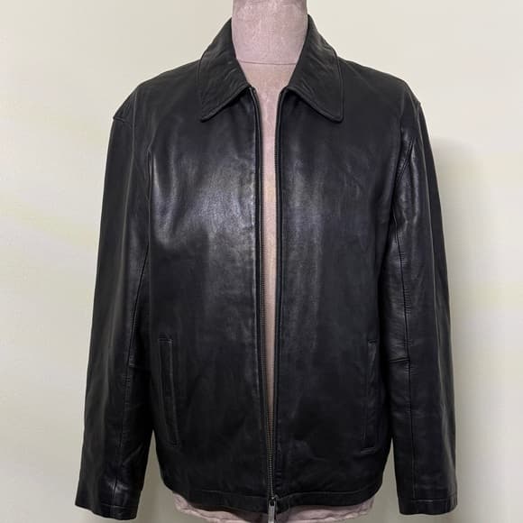 Alfani Buttery Soft Black Leather Jacket - Size Large - Thumbnail 15