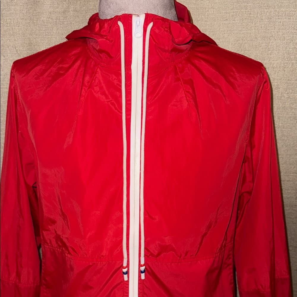 Vibrant Red Windbreaker for Men - Thumbnail 2