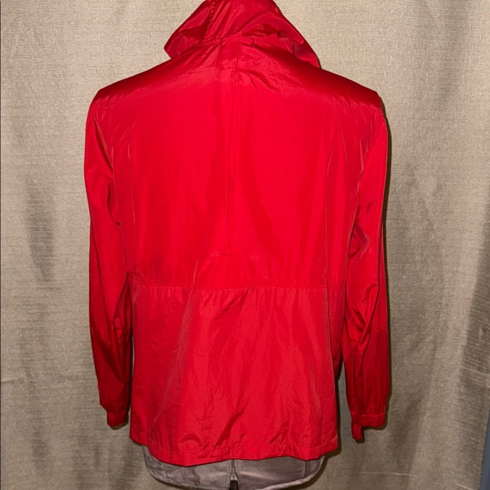 Vibrant Red Windbreaker for Men - Thumbnail 4