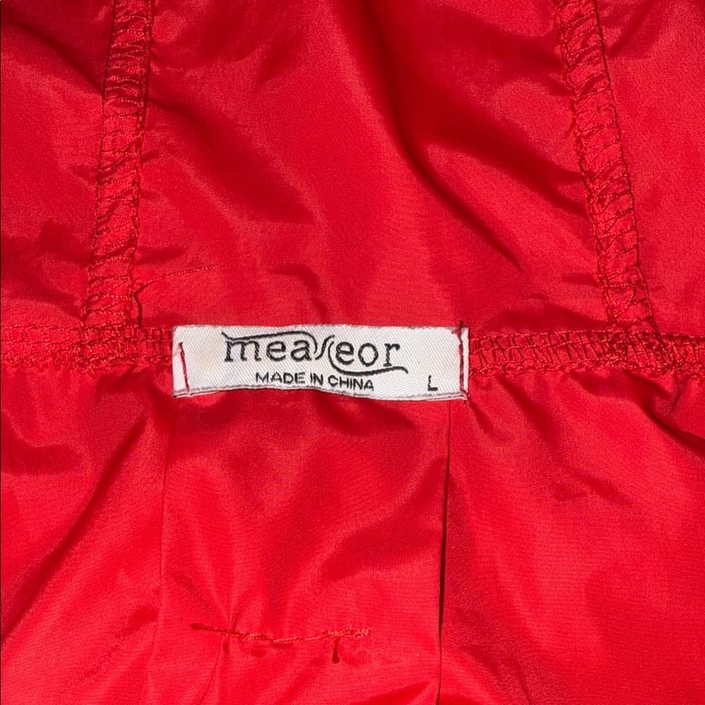 Vibrant Red Windbreaker for Men - Thumbnail 5