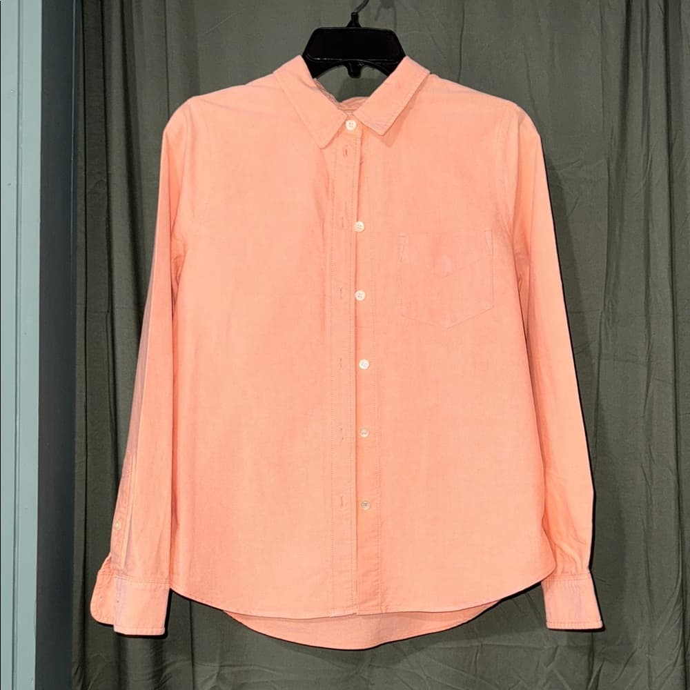 Elegant Coral Button-Down Shirt for Men - Thumbnail 2