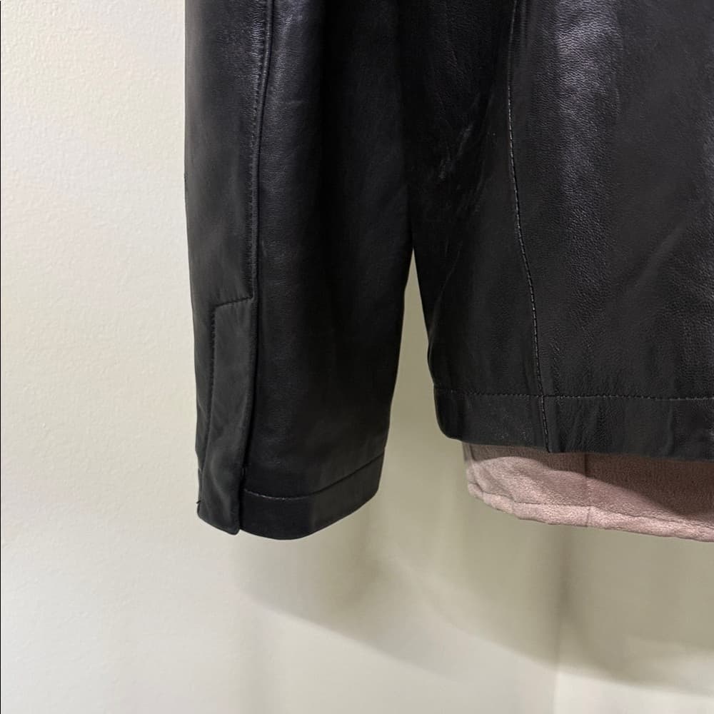 Alfani Buttery Soft Black Leather Jacket - Size Large - Thumbnail 6