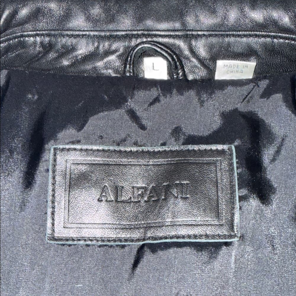 Alfani Buttery Soft Black Leather Jacket - Size Large - Thumbnail 11