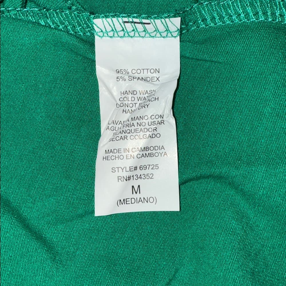 Ambiance Green Lace-Up Crop Top - Size M - Thumbnail 4
