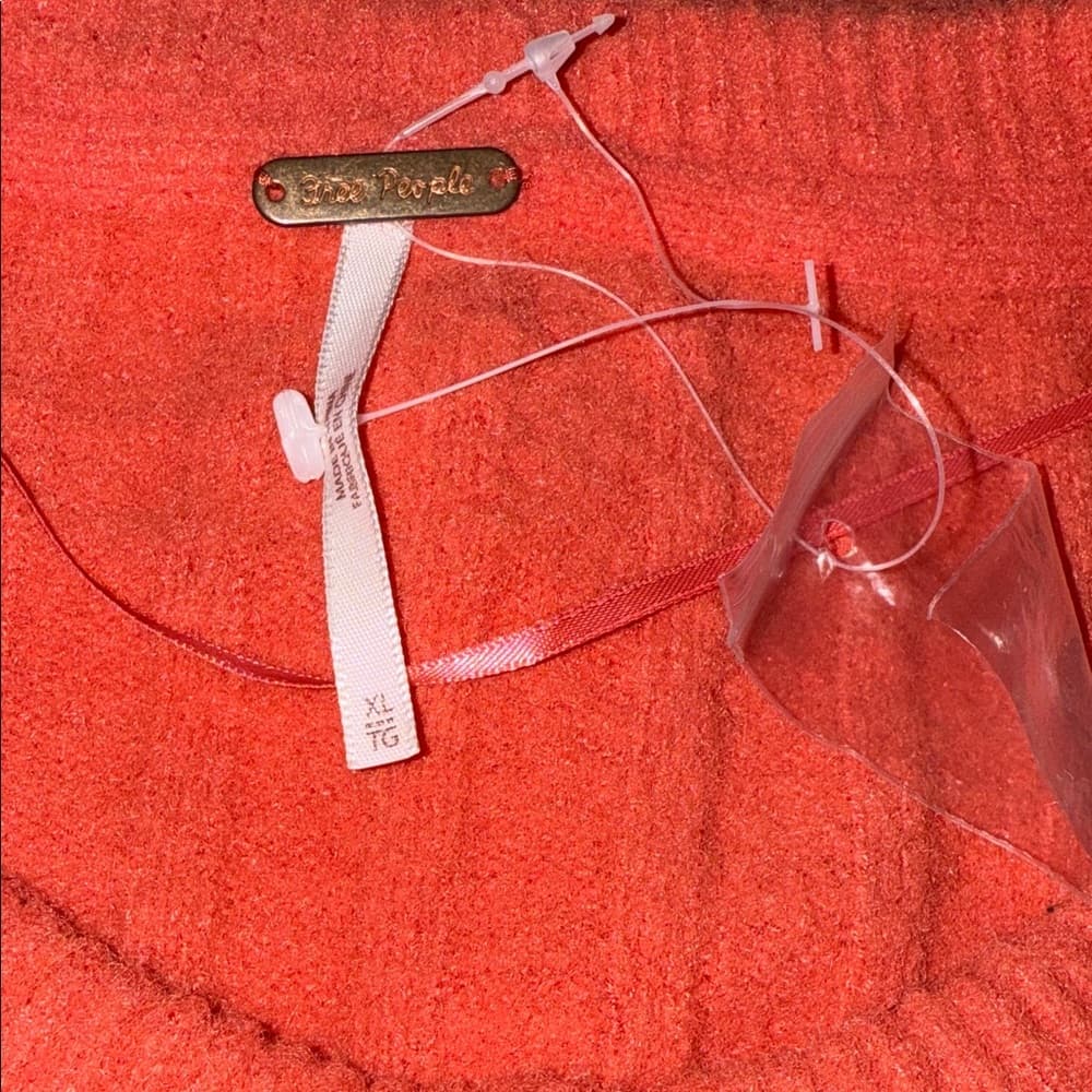 Free People Coral Button-Up Sweater - Thumbnail 4